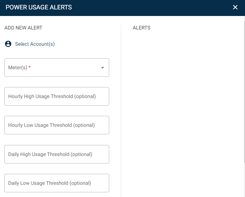 Edit Usage Alert Subscriptions